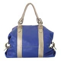Bolsa em Couro Trapézio  Royal com Calf Prata Velho