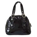 Bolsa em Couro Sintético Feminina Verniz  Preta