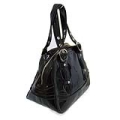 Bolsa em Couro Sintético Feminina Verniz  Preta