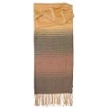 Pashmina de Tecido de Linho Pêssego de Listras Degradee, 180x72cm.