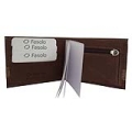 Carteira em Couro  Nobuck Kraft Fasolo Chocolate